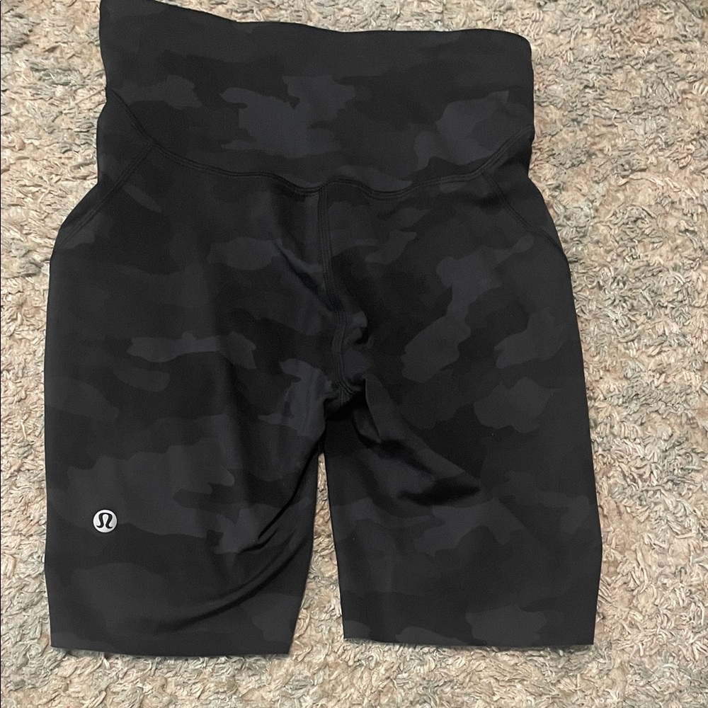 lululemon athletica Black Camo Bike Shorts